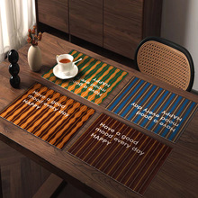 新款复古防水放油防烫隔热皮革餐垫家用高级感西餐垫耐脏耐磨台垫