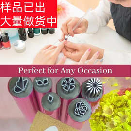 亚马逊创意新款6 pieces nail art stamp pen set 6 件美甲印章笔
