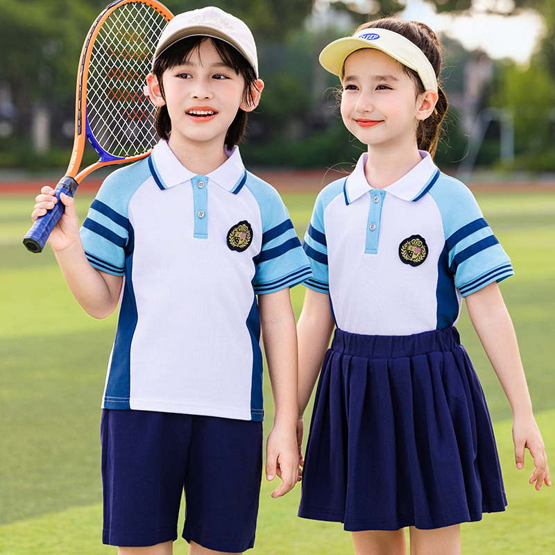 小学生校服套装幼儿园园服春秋装三件套一年级短袖运动会秋季班服|undefined