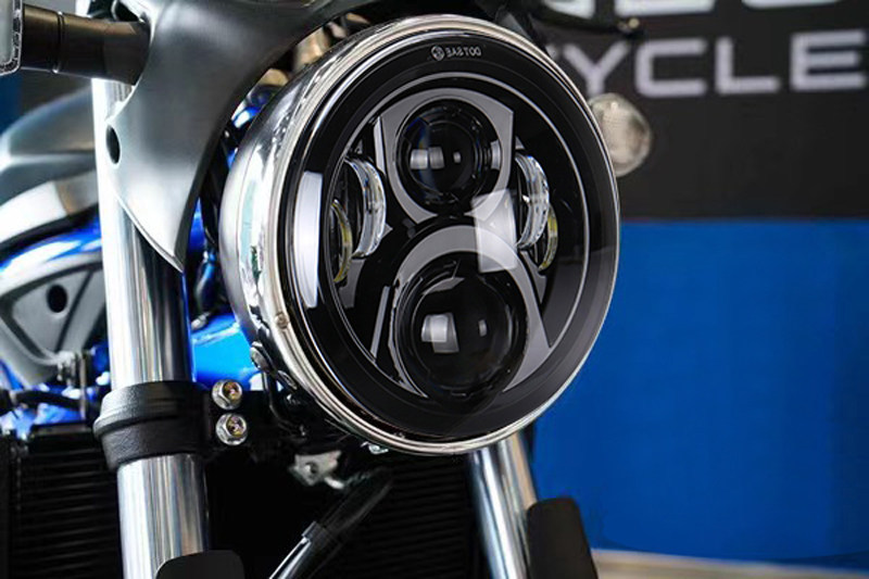 7inch Harley Wrangler Headlight 6-Bead 60W Modified Off-Road Motorcycle Led Headlight with Angel Eye White and Yellow