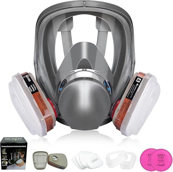 silicone gas mask for experiments
