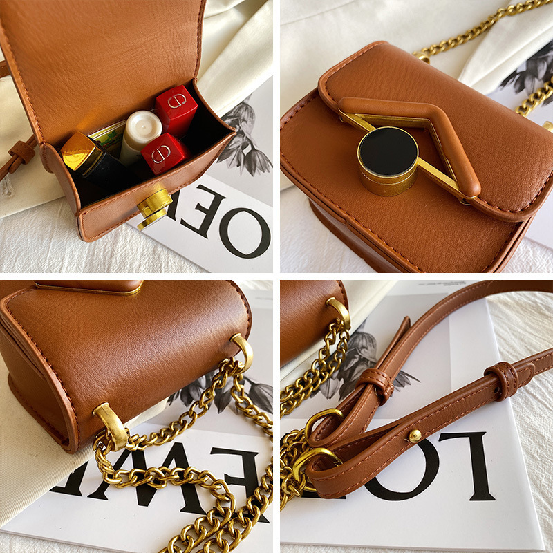Nuevo bolso de mensajero retro Ruitong estilo occidental de moda bolso de hombro de los niños para las mujeres Estilo coreano mini bolso de lápiz labial 2022 Otoño e Invierno