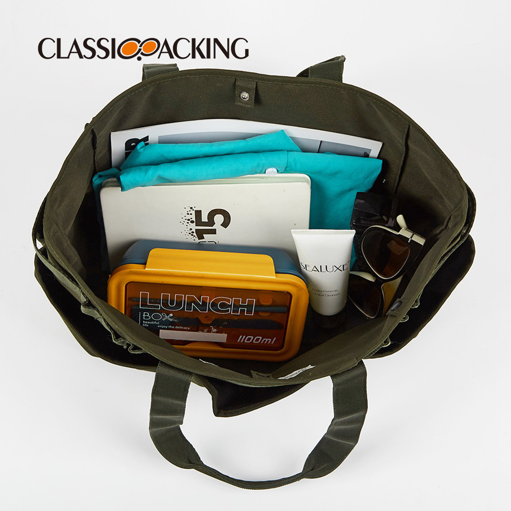 Bolsa de asas al por mayor de fábrica de gran capacidad de material de lona bolsa de hombro casual versátil unisex bolsa de mensajero portátil