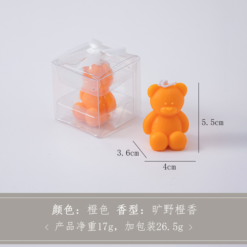 クマの香りのキャンドル お土産 ギフト 手作り クリエイティブ かわいい 雰囲気の香り クロスボーダー 動物の形をしたワックス|undefined