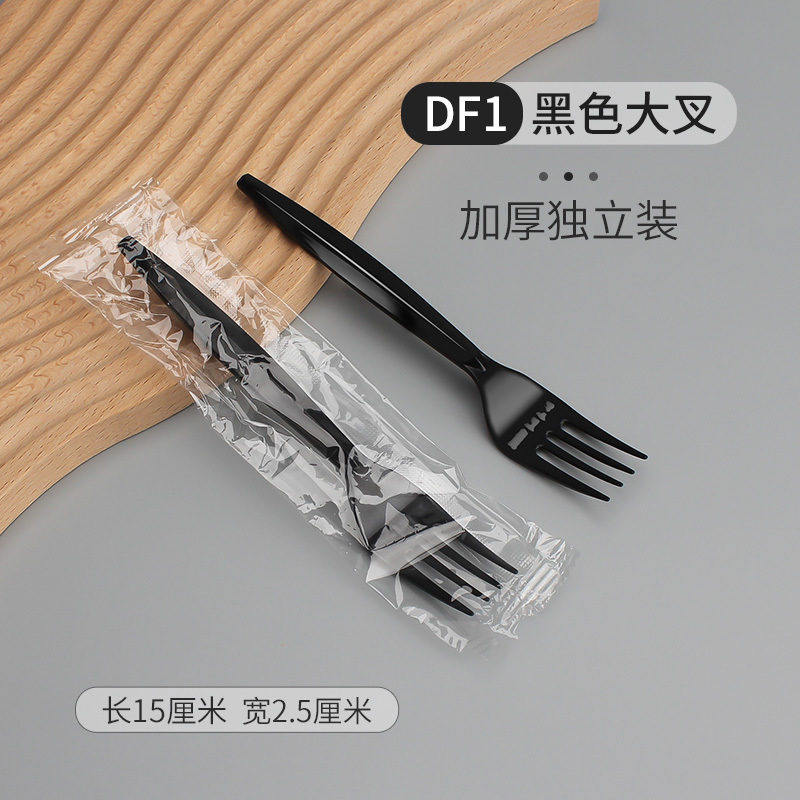 Tenedor desechable pequeño tenedor de plástico transparente postre horquilla de fruta horquilla de comida occidental cuchillo tenedor de cucharas desechable fábrica al por mayor