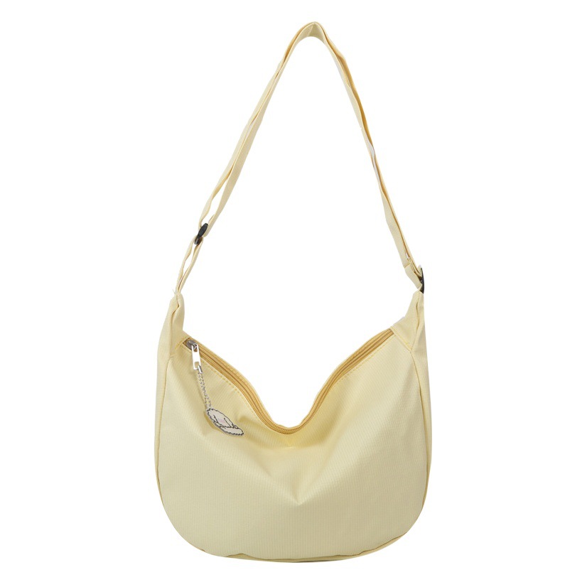 Large Capacity Canvas Shoulder Bag Women's 2023 Spring and Summer New Solid Color Simple Fashion Casual Bag Crossbody Bag Trendy