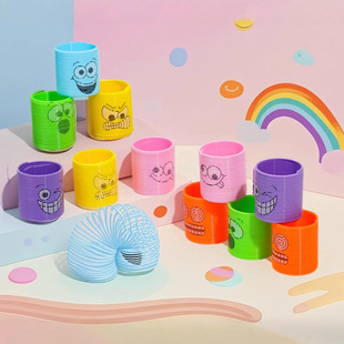 Factory Direct Sales 3.2×3.5cm Expression Rainbow Funny Cartoon Creative Kidsren's Educational Toys Stacking Ring Wholesale