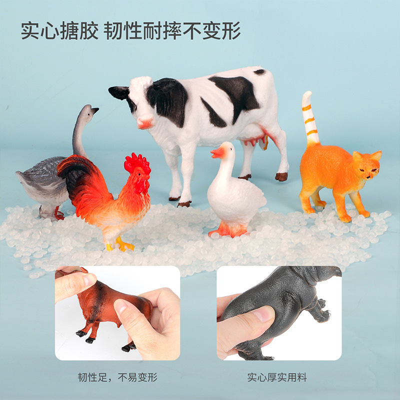 Los niños de simulación modelo animal traje de juguete elefante gorila tigre león hipopótamo Panda granja pequeño animal