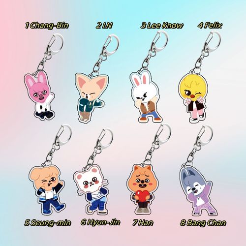 Korean boy group StrayKids style peripherals Huang Hyunjin, Li Yongfu and Han Zhicheng peripheral keychains 876