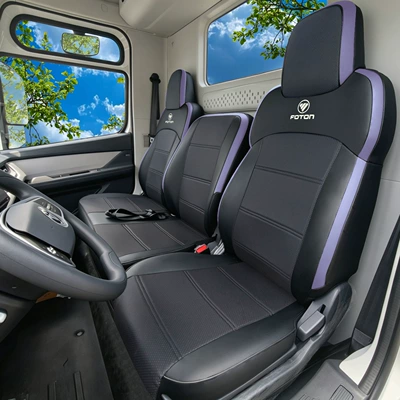 Foton Oumake New Z2 S1: Modelə uyğun (Original) oturacaq örtükləri - all-leather-black-purple-3-seat-set-for-driver-and-passenger