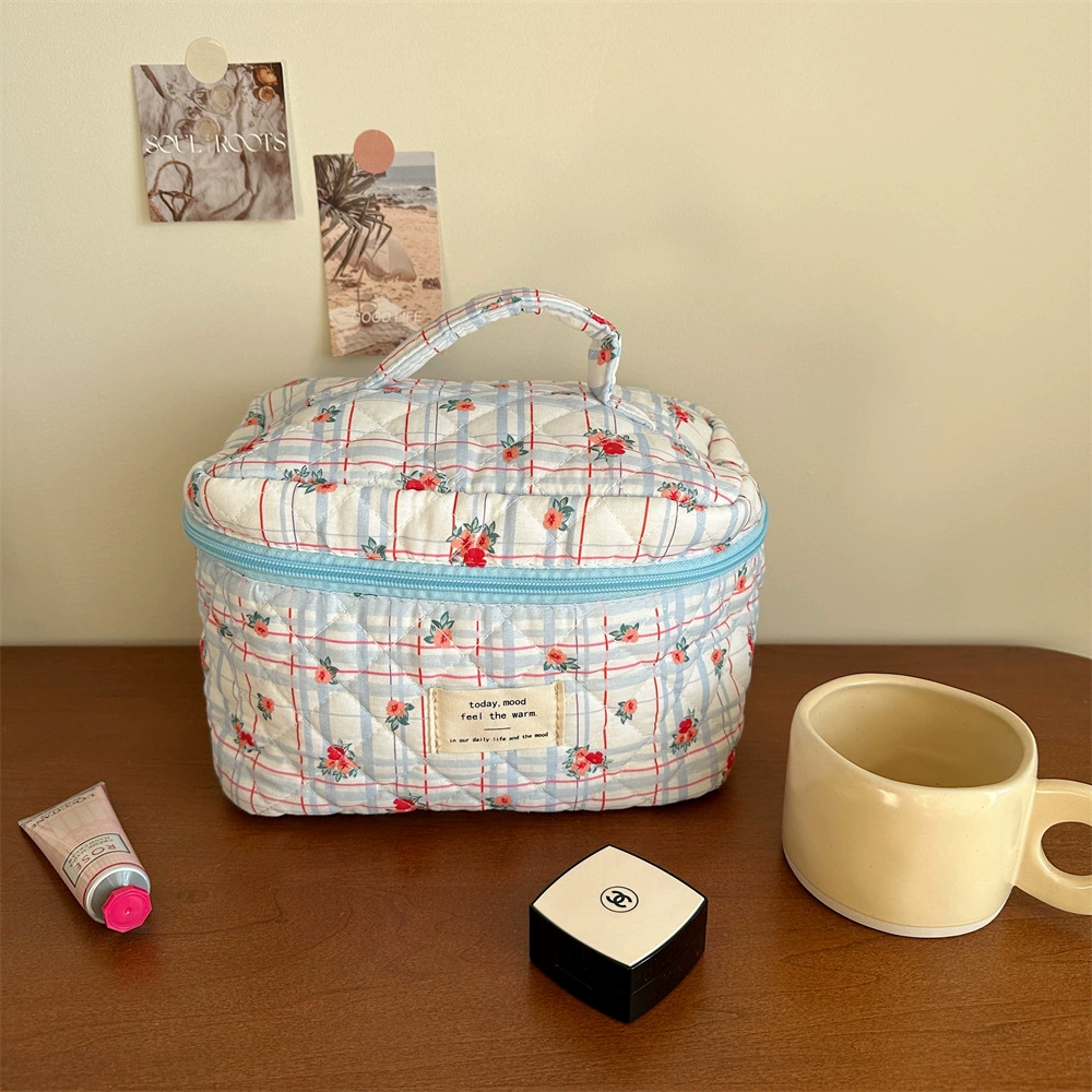 Fresh cute cosmetic bag, capacious organizer bag