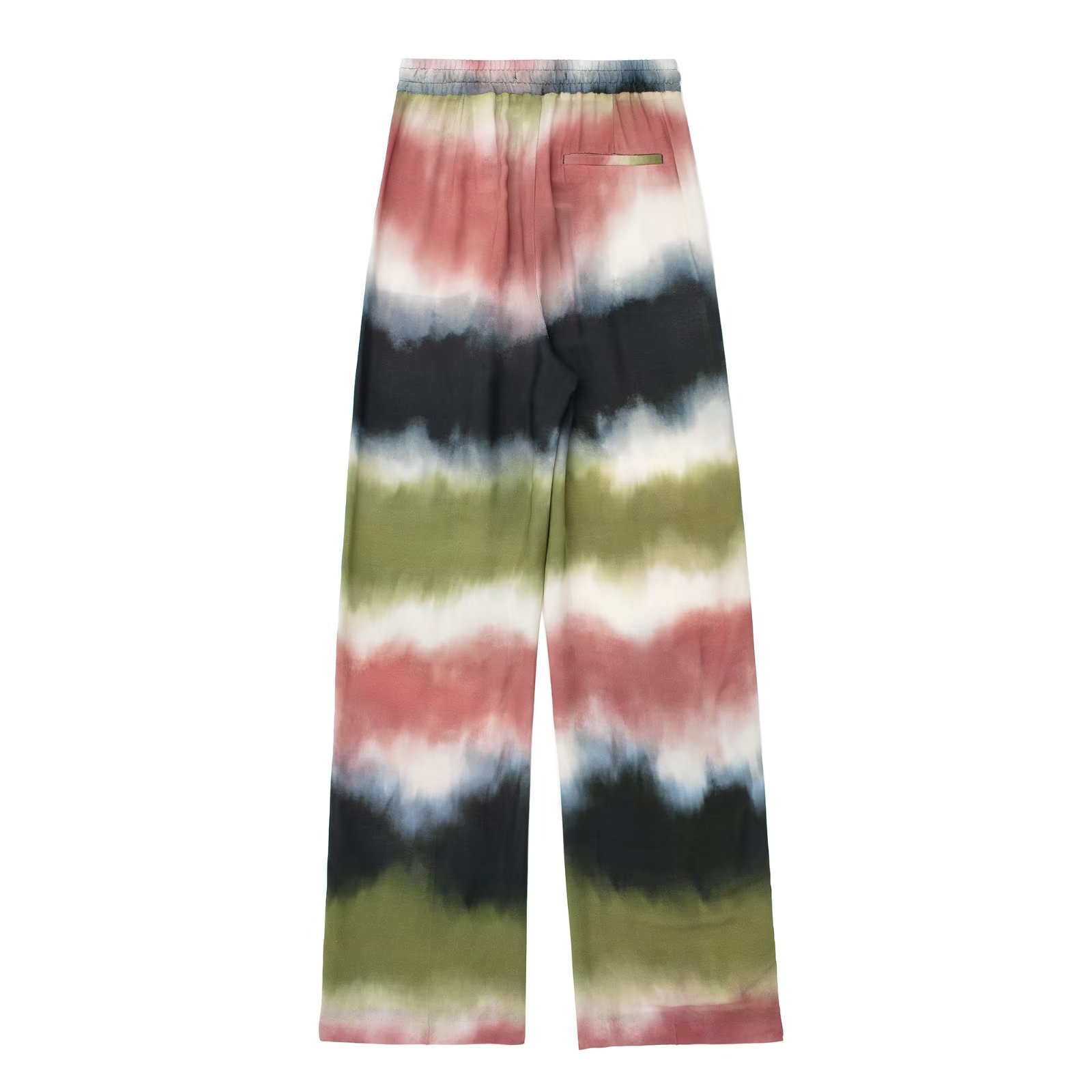 Neues Set aus Batikhemd und bedruckter Hose für Damen im Sommer 2024_voghion.com