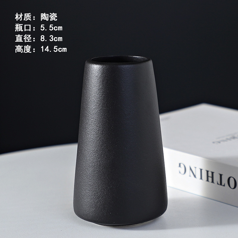 Vaso de cerámica simple del norte de Europa adornos de flores secas al por mayor adornos de comercio electrónico transfronterizo