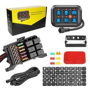 Wrangler 6-position switch panel automatic dimming electronic relay system control box key touch switch
