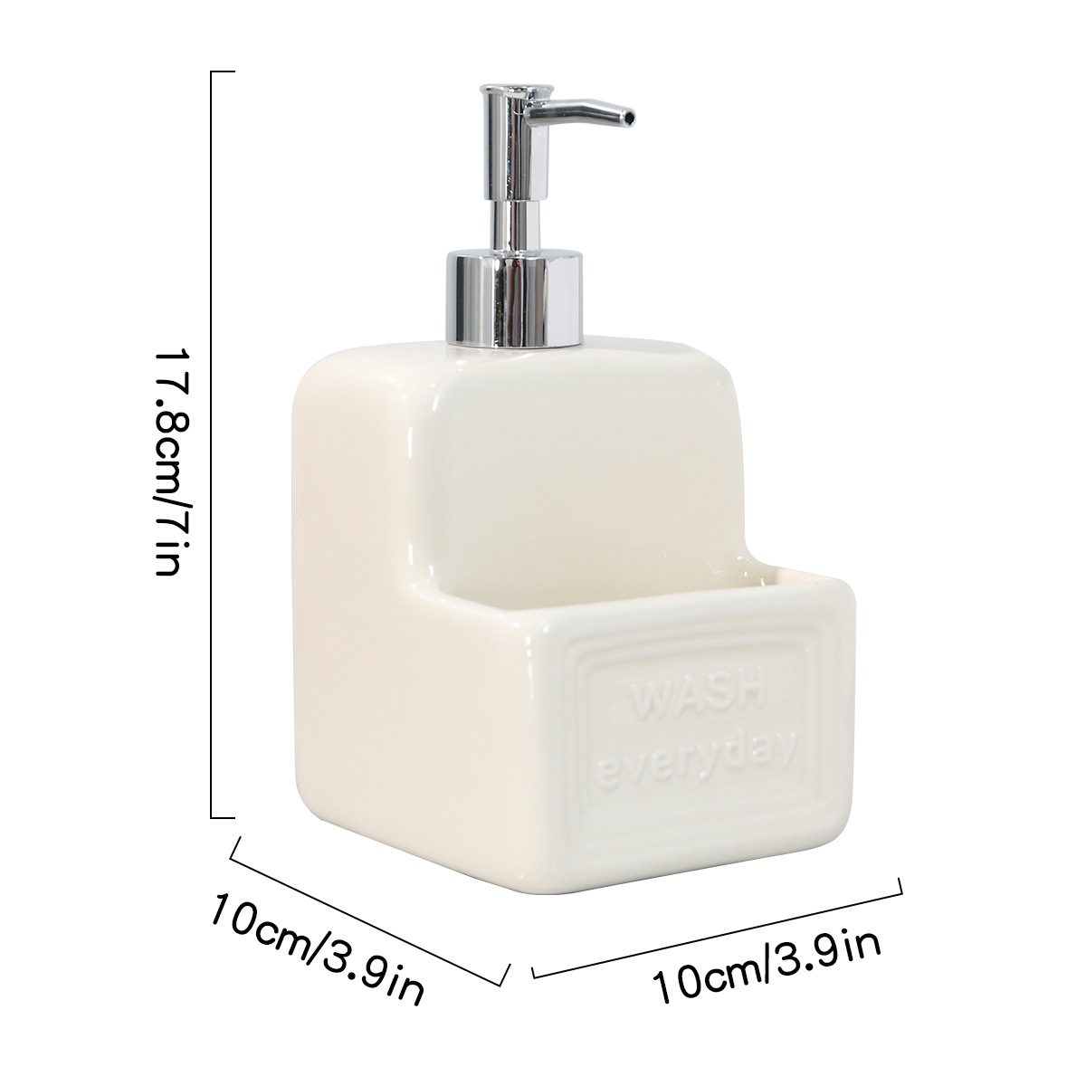 Dispensador de jabón de manos para lavabo de cerámica, dispensador de champú, dispensador de gel de ducha, dispensador de jabón para platos, dispensador de desinfectante de manos