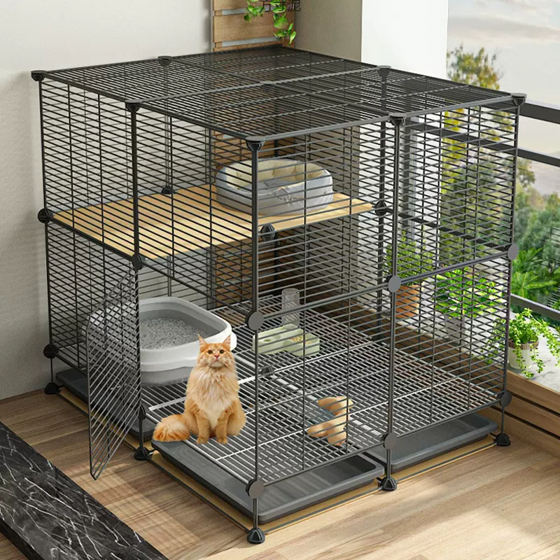 猫笼猫别墅笼子家用室内超大自由空间室内带厕所一体特价三层批发