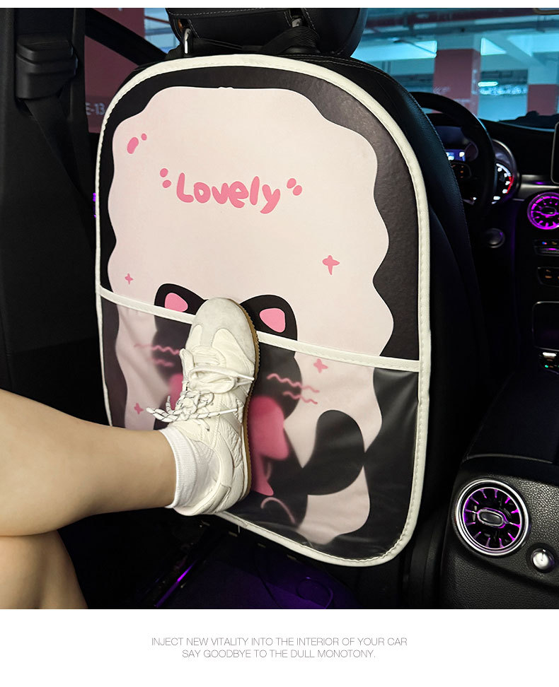 Multifunctional Kitten Car Anti-Kick Pad, Universal Rear Seat Backrest Anti-Dirt Protective Pad, Car Rear Seat Protection Pad