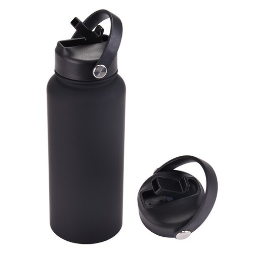 1L large capacity insulated cup lid with straw portable handle outdoor sports water cup lid bottle cap