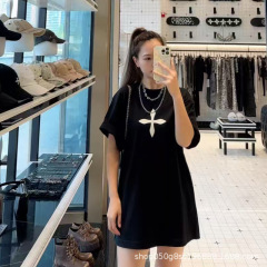 SMFK复古十字雕像阔身Tee十字花宽松版型全棉男女短袖T恤上衣25秋