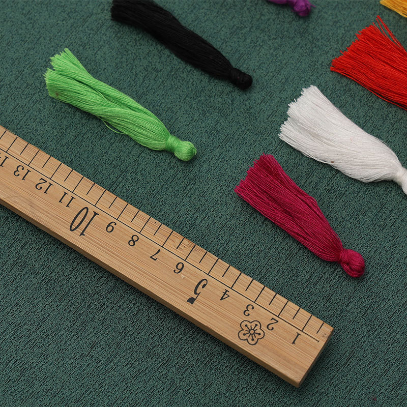 Handmade 6cm Tassel Earrings with Sewing Thread Fringe, Box Bags Fashion Accessories