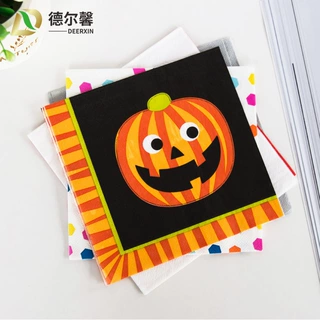 印花餐巾纸定制 可印logo纸巾彩色餐巾纸 酒店餐厅一次性派对纸巾