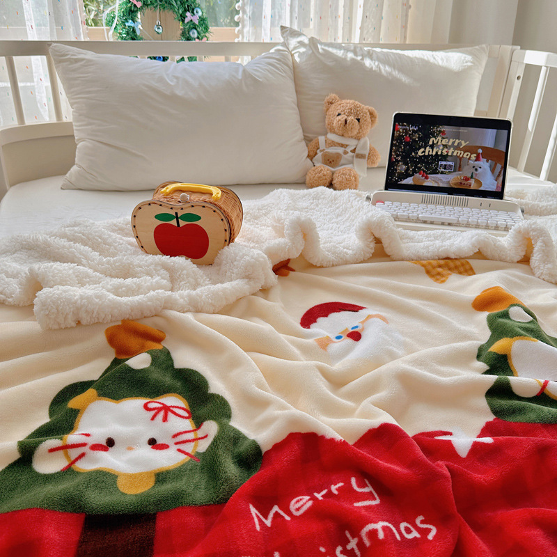 Categoría Ains Navidad Año Nuevo Otoño Invierno Limited espesar leche de cachemire cordero manta manta multifuncional oficina