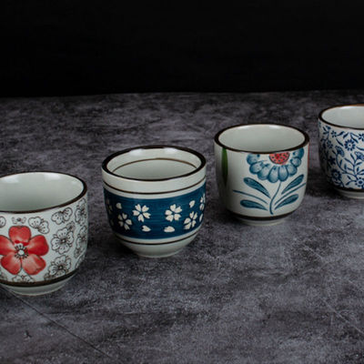 Japanese glass tea set teacup master Tea cup Retro ceramics Underglaze scented tea Single cup Kung Fu Cup