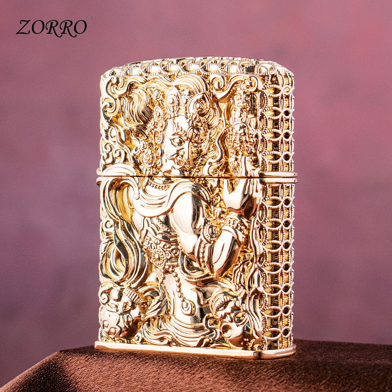 Zorro Longxing Tianxia ライター灯油金属防風発光エナメルハイエンド鎧ギフト男性用ドロップシッピング|undefined