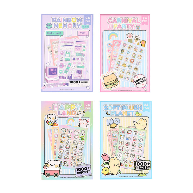 Pegatinas autoadhesivas de dibujos animados del espacio del alma Pegatinas decorativas del diario de la cuenta de la mano de bricolaje Pegatinas del patrón de dibujos animados lindo