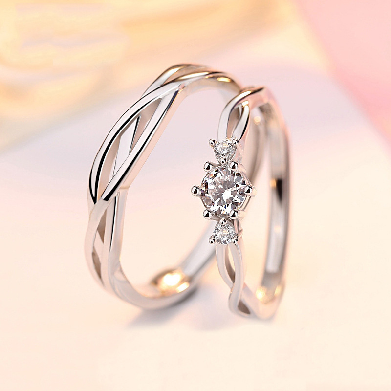 Elegant Lady Geometric Crown Alloy Plating Inlay Zircon Women's Open Rings display picture 7