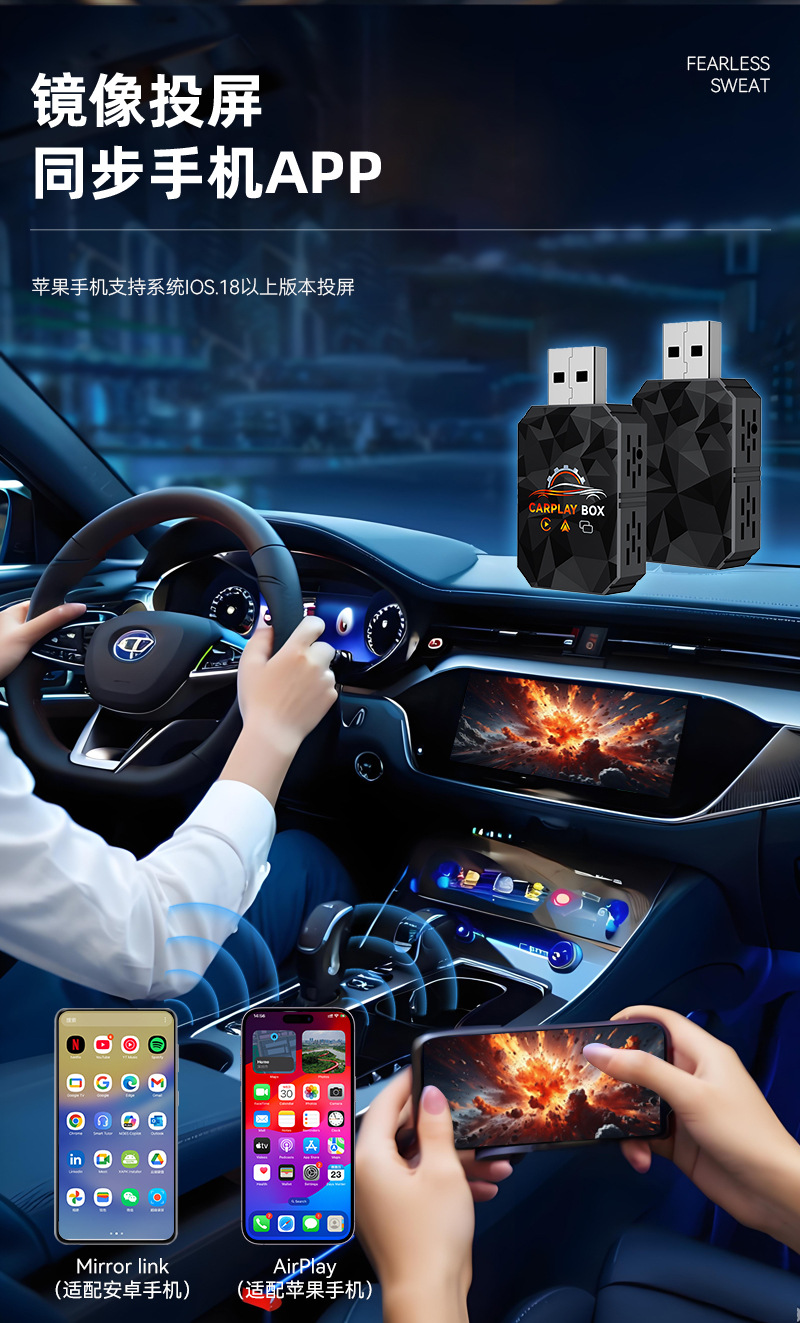 Cross-Border 4-in-1 Carplay Module Screen Mirroring Car Connectivity Box Smart Reverse Control Carplay Box