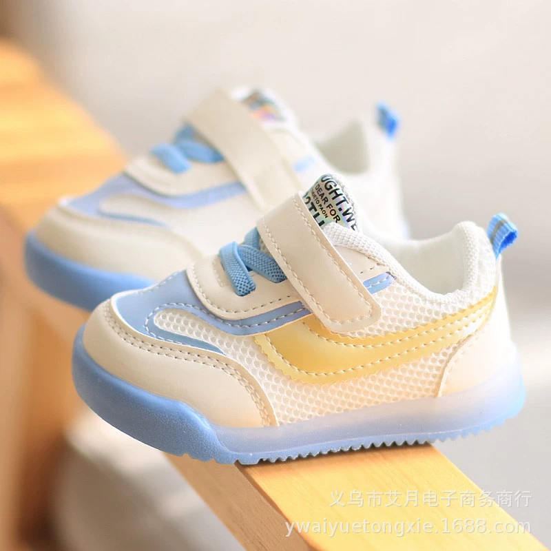Весенняя Мужская детская обувь для малышей Мягкая подошва 1-3 летняя детская сетчатая дышащая сетчатая обувь весенние и осенние девочки