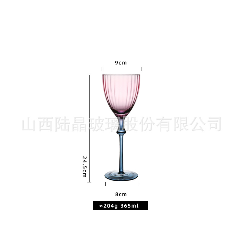 Vidrio de doble color transparente con cuentas copa de vino serie copa de vino tinto copa de champán copa de vidrio serie traje