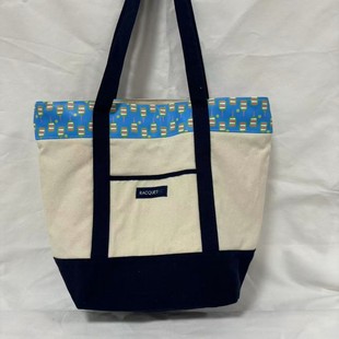Cotton Tote Bag, Layered Cotton Bag with Printed Logo, Shopping Tote Bag