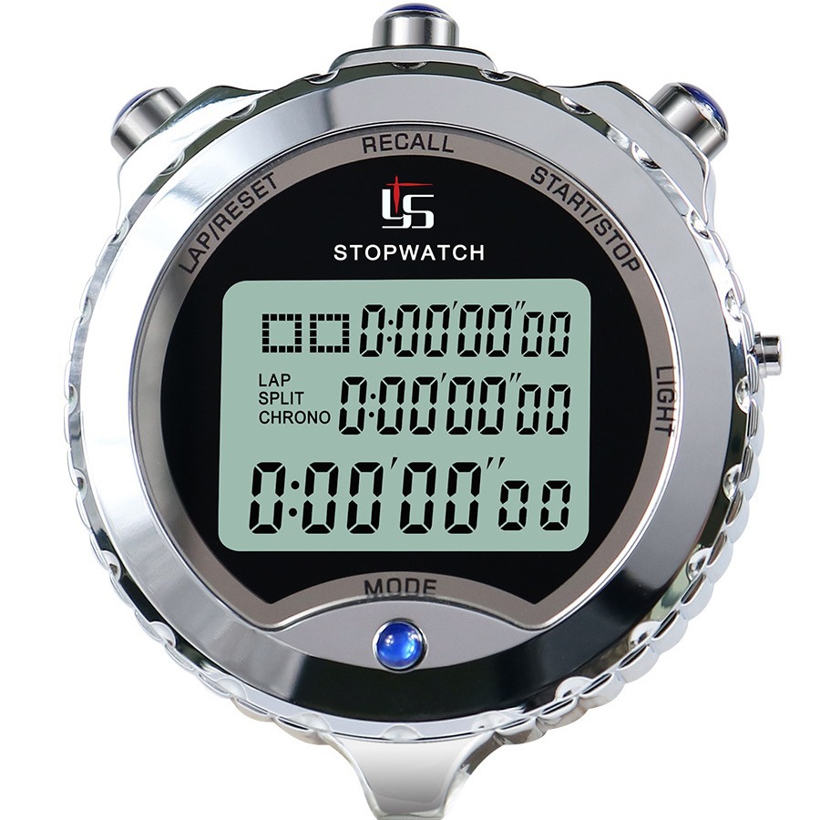 Shengduo metal luminoso cronómetro temporizador entrenamiento fitness deportes ejercicio árbitro natación pista y campo Código