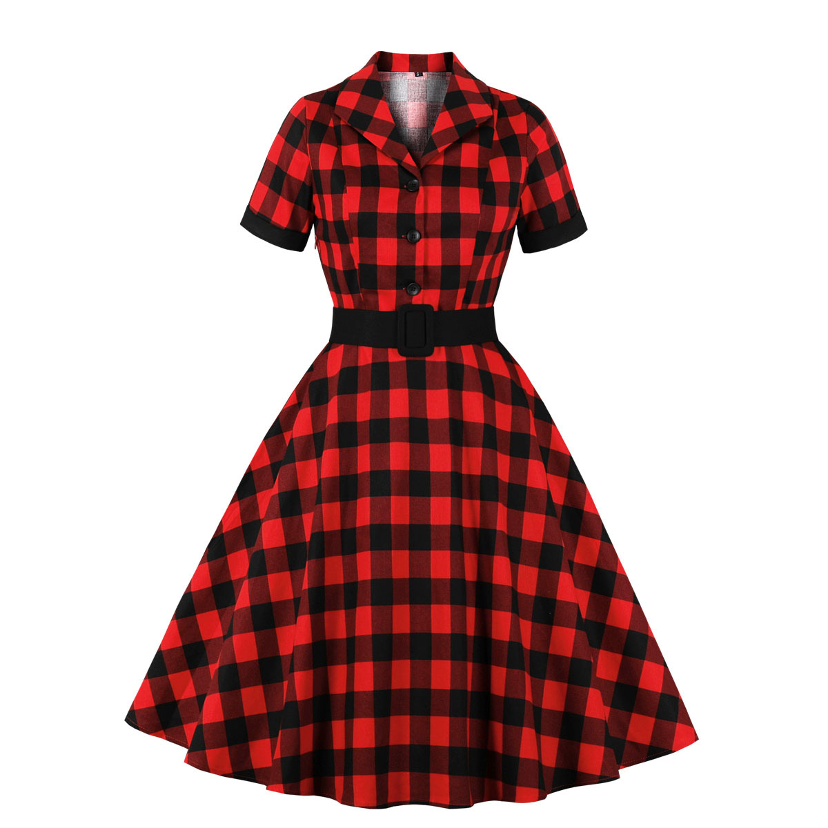 Retro British Plaid Dress Style 6