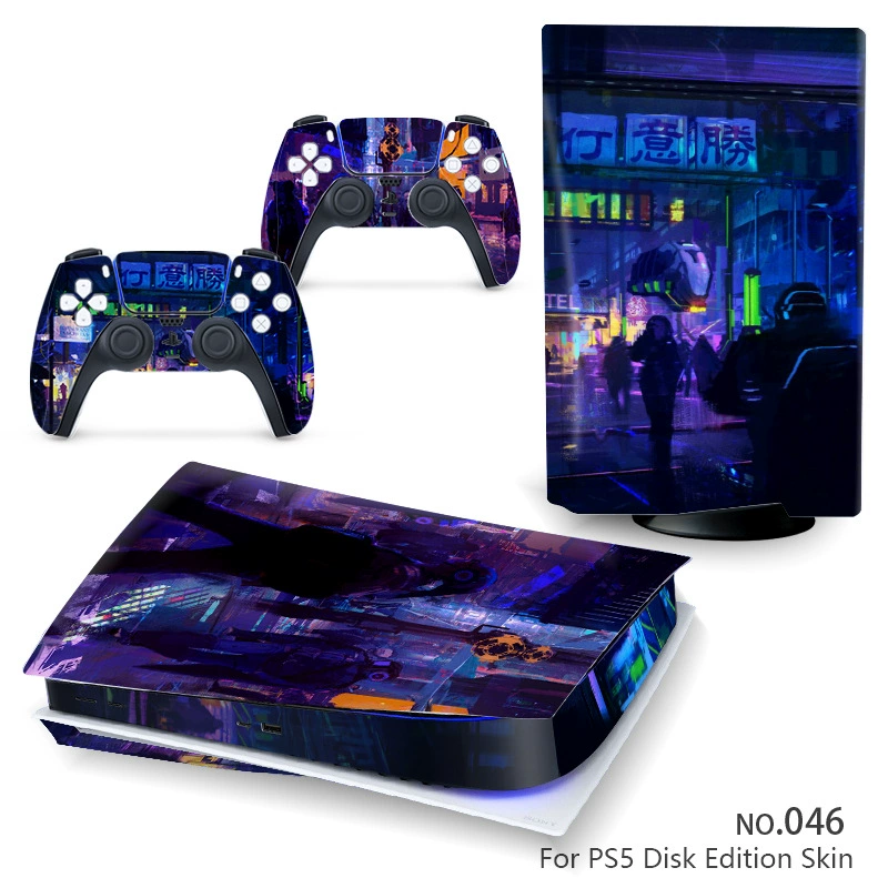 Наклейка‑скин для консоли (Sony) PS5, 5 предметов, декоративная виниловая защита, для дисковой и цифровой версий