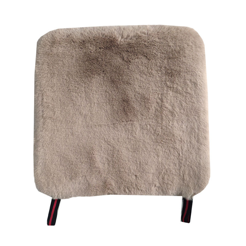 Autumn and Winter encryption thickened imitation rabbit fur three-piece car cotton cushion square cushion imitation wool car cushion without back cushion
