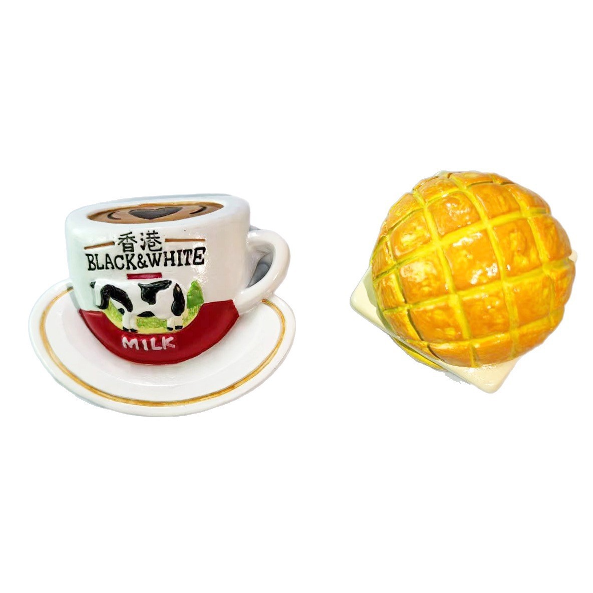 港式文创仿真美食菠萝包冰箱贴装饰可留言早教创意冰箱装饰磁贴
