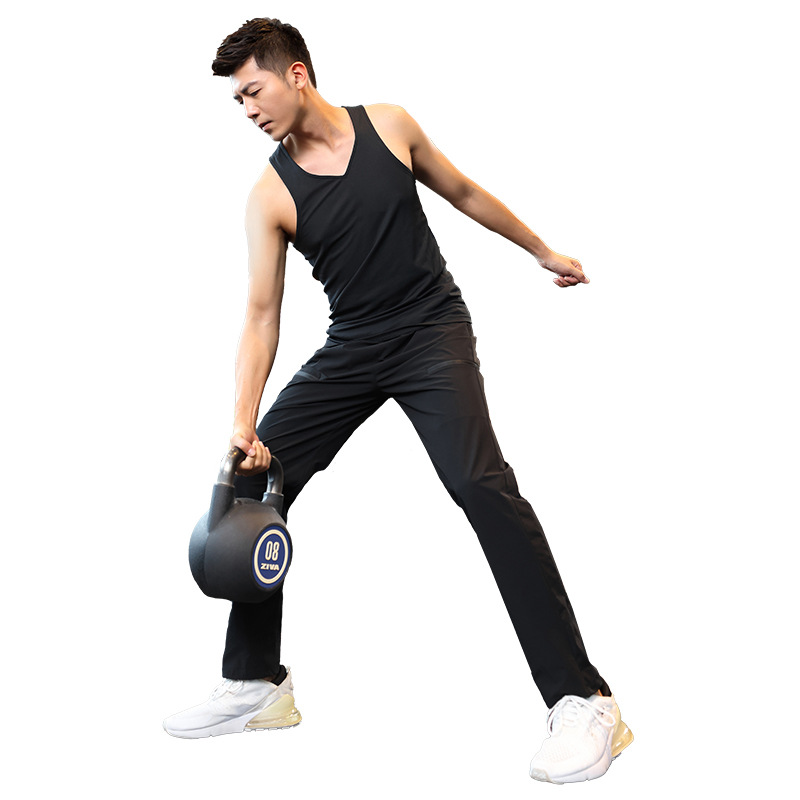 Pantalones deportivos elásticos de cuatro lados de nylon otoño de los hombres corriendo fitness casual Pantalones deportivos ligeros pantalones especiales americanos
