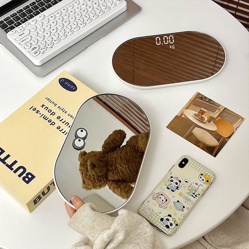New Portable Mini Weight Scale Rechargeable Bluetooth Body Fat Scale Home Weight Loss Dormitory Student Accurate Electronic Scale