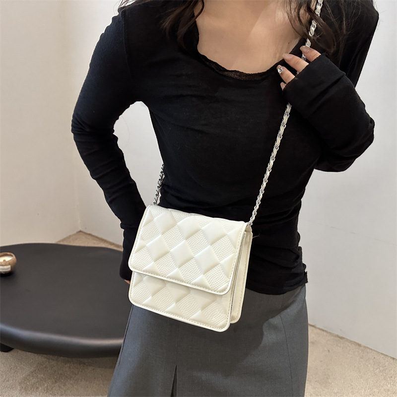 Bolso de verano 2024 nuevo bolso de mujer bolso de mochila pequeña fragancia estilo diamante bolso pequeño estilo coreano bolso de hombro de moda universal