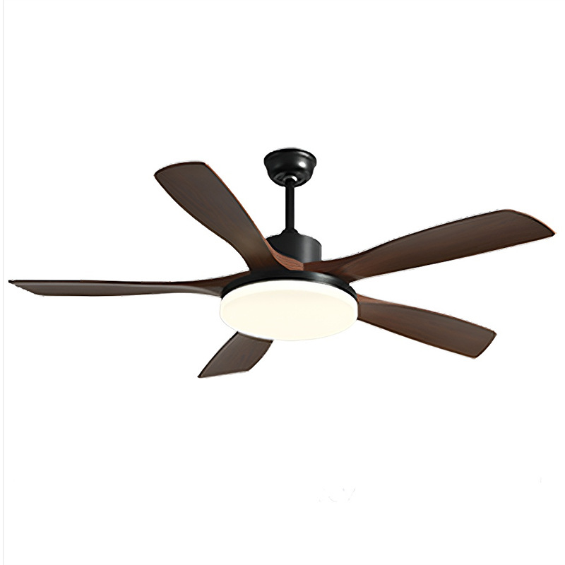 Air fan for living room, retro lights from natural wood, copper engine 5