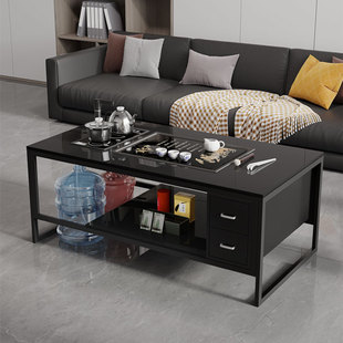 Full-Automatic Kung Fu Coffee Table Tea Table with Kettle Tea Table Office Tempered Glass Tea Table Living Room Household