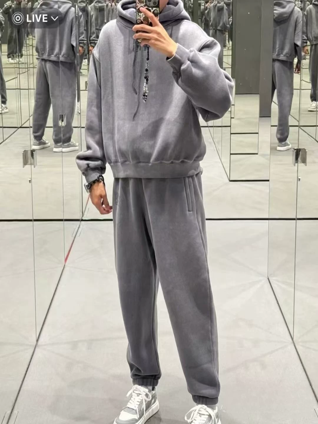 Штаны для отдыха, осень, эластичный пояс, oversize