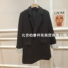 special Help the factory clean Japan CHUN primary 23 lady Vertical stripe wool Blending Mid length version suit coat