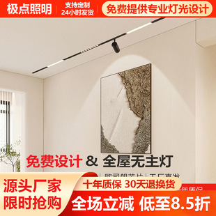 Factory direct main embedded magnetic lighting magnetic track lights living room track commercial open-fitting household aluminum