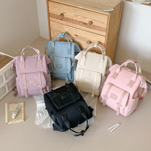 爆款纯色户外运动背包手提高级感母婴妈妈包女外出轻便旅行双肩包