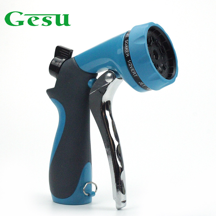 工厂现货10功能家用花园浇花锌合金喷水枪 园林花洒园艺喷头