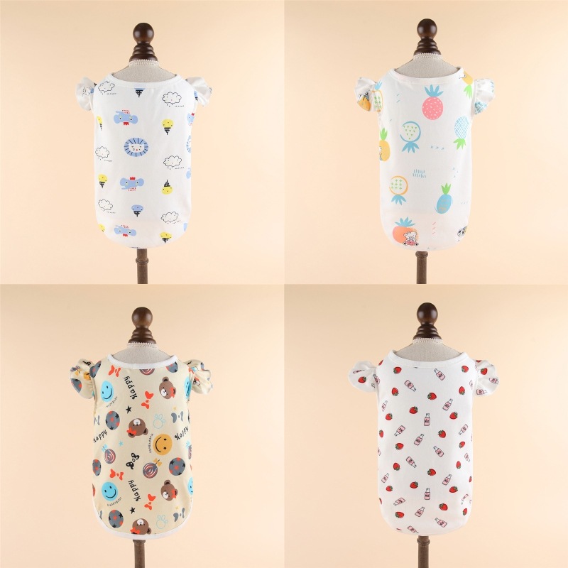 夏季薄款狗狗衣服泰迪博美比熊小型犬幼犬寵物貓咪衣服夏威夷背心